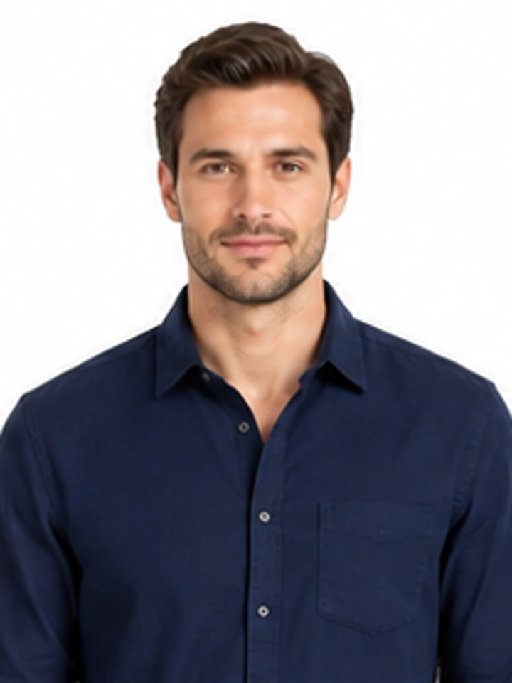 AI-generated fictional adult man supplied as the survivor identity
